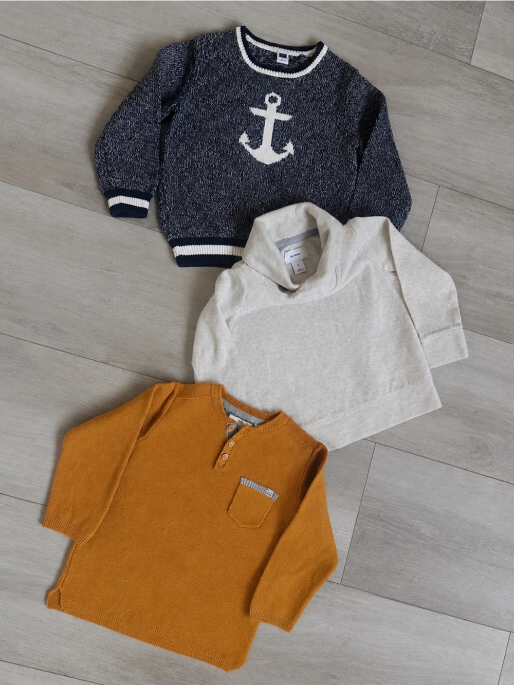 Janie and Jack Boys 3T Sweater Bundle Zara Old Navy Nautical Anchor Guy